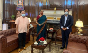 Meghalaya-Chief-Minister-Conrad-K.-Sangma-and-Deputy-Chief-Minister-Prestone-Tynsong-today-met-Union-Finance-Minister-Nirmala-Sitharaman-in-New-Delhi