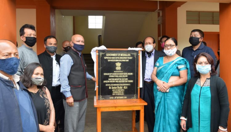 Sanbor Shullai inaugurated of the newly constructed school building of the Bengalee Boys Higher Secondary School, Shillong.